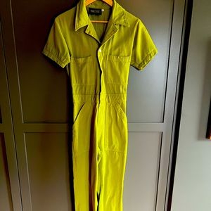 Big Bud Press short sleeve jumpsuit size S - puke green